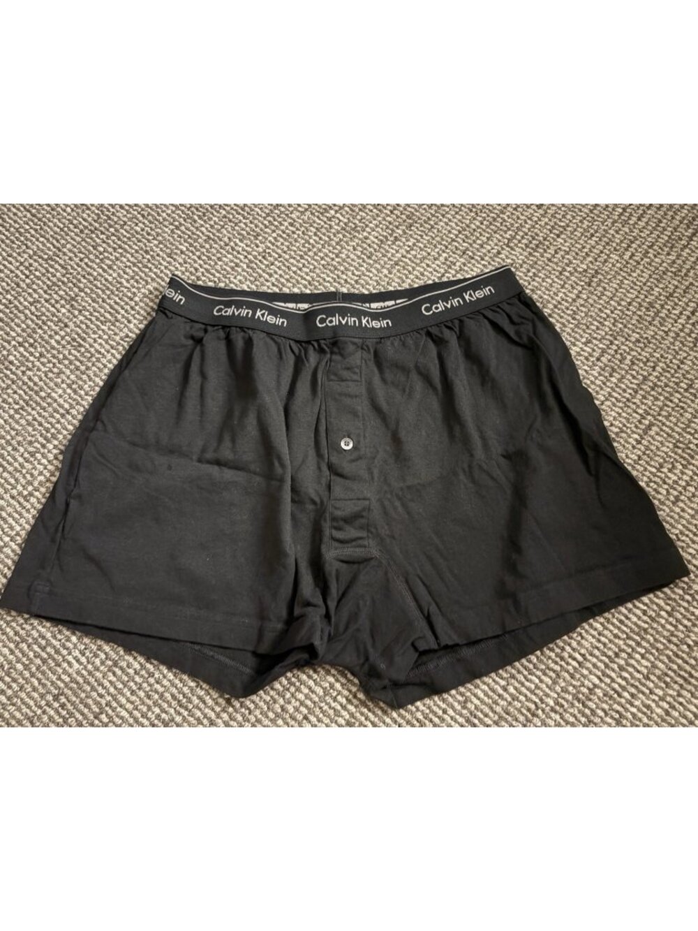 Calvin Klein Men’s Knit Boxers Cotton 2 Pairs Nb4005 Ck Black M Boxer Shorts